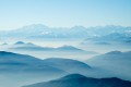 The view west from Monte Generoso, Southern Switzerland.