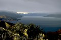 Lake Maggiore from Vignone before a storm, Southern Switzerland.