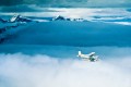 A Pilatus PC-6 floatplane between Anchorage and the Prince William Sound